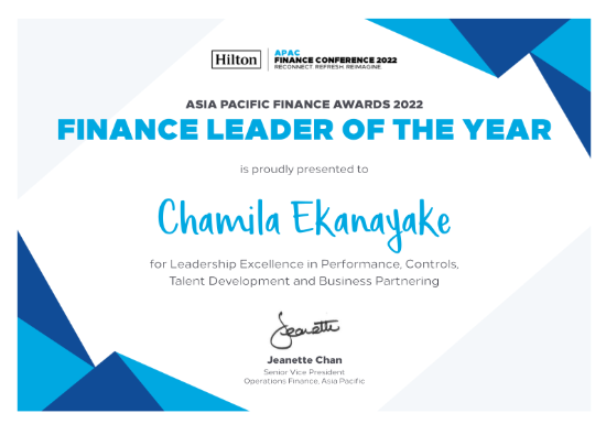 Finance Leader of the Year 2021